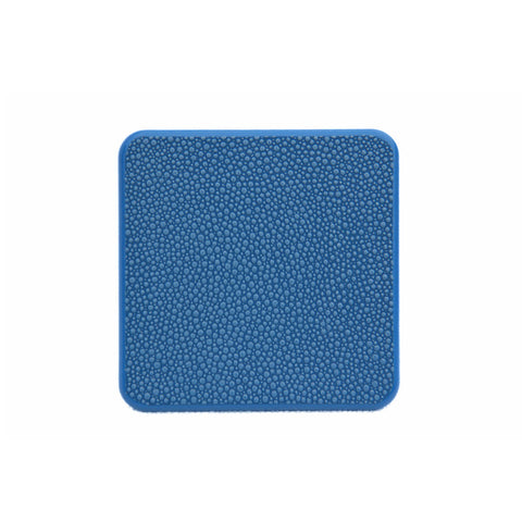 Bespoke Shagreen Coaster Blue With Tone on Tone Trim