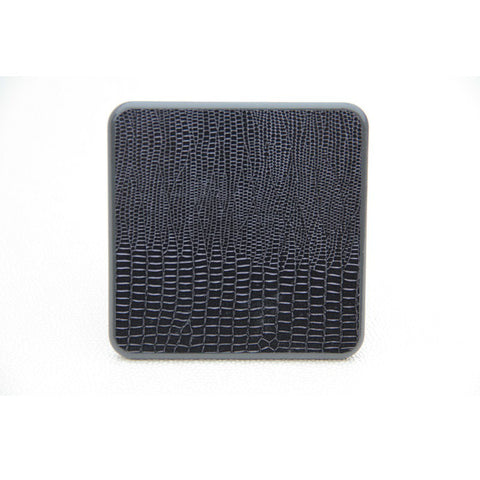 Faux Lizard Square Coaster Grey