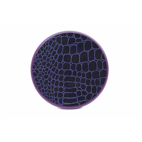 Bespoke Faux Crocodile Round Coaster Purple