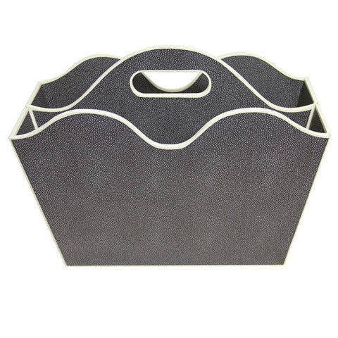 Bespoke Faux Shagreen Magazine Rack